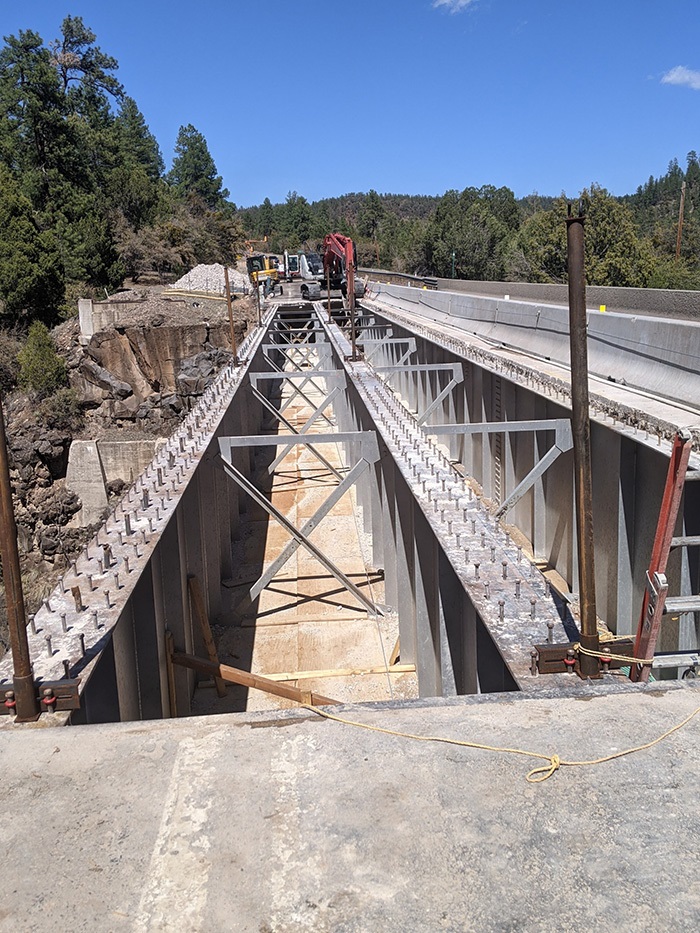 ADOT replacing deck of Post Office Canyon Bridge on SR 73 near